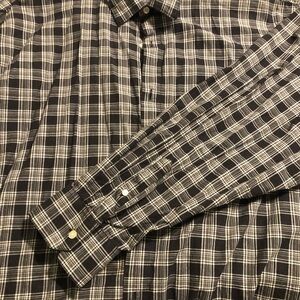 Men's Black Plaid Shirt-  5x Liz Claiborne